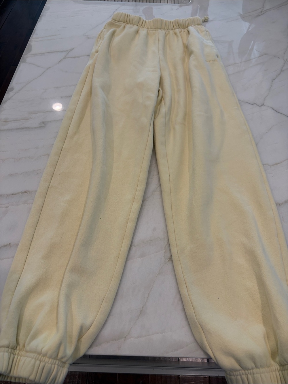Garage butter yellow Wide-Leg Sweatpants